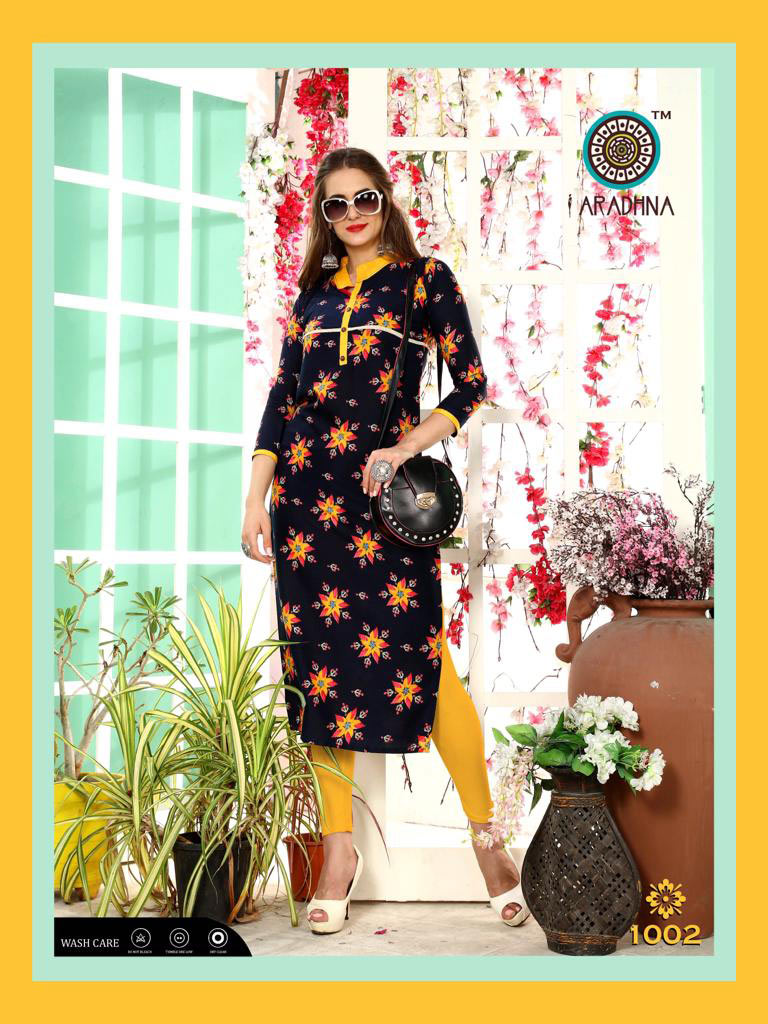 Kiwi Vol-2 Aradhna Rayon Foil Print Wholesale Kurti Traders Kiwi Vol-2 Aradhna Rayon Foil Print Wholesale Kurti Traders